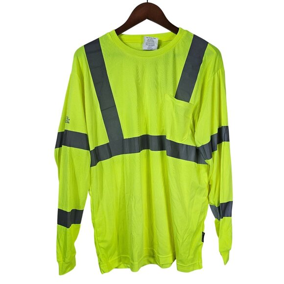 Occunomix FedEx Mens Yellow High-Visibility Safety Shirt Sz XL Reflective - Picture 1 of 10